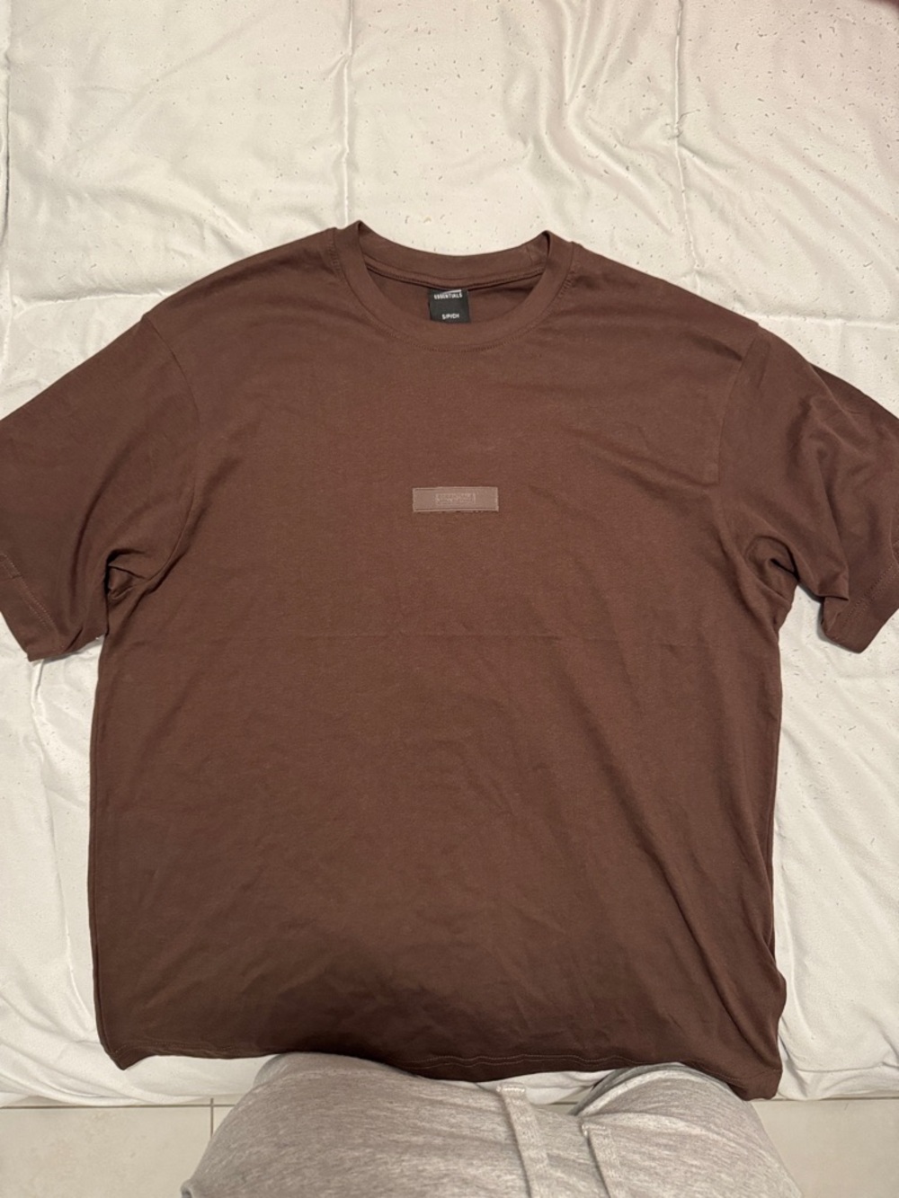Essentials Brown Short Sleeve Crewneck T-Shirt
